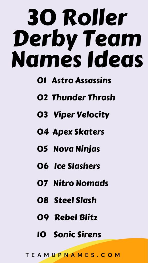 Roller Derby Team Names Ideas