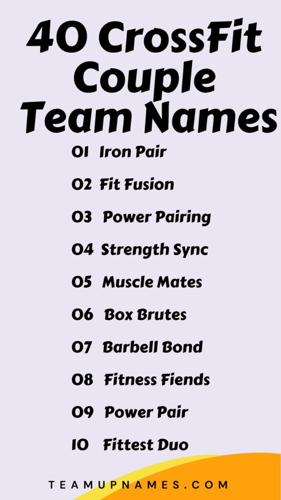 CrossFit Couple Team Names