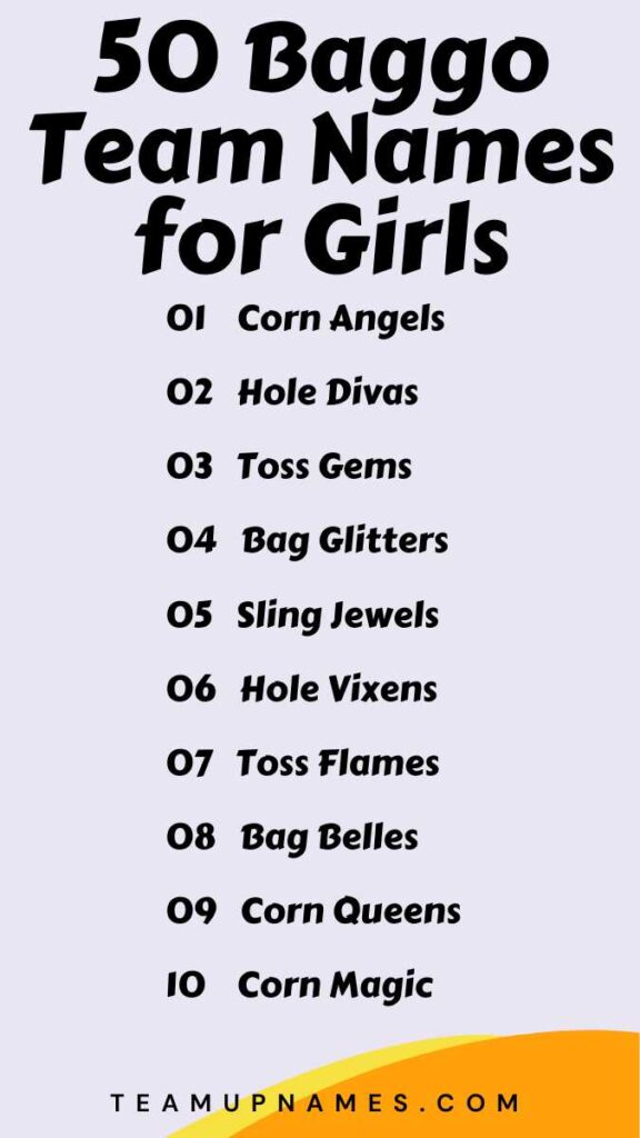 Baggo Team Names for Girls