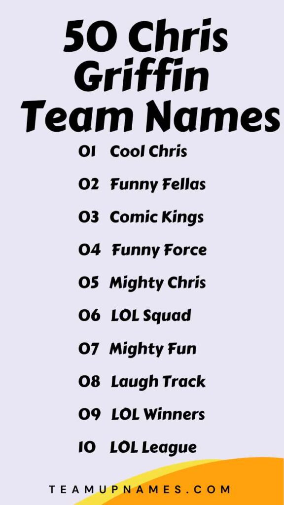 Chris Griffin Team Names