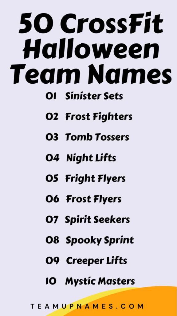 CrossFit Halloween Team Names