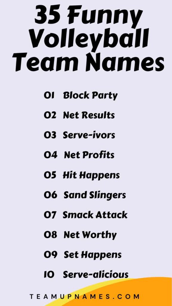 Funny Volleyball Team Names