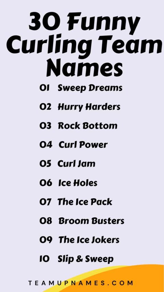 Funny Curling Team Names