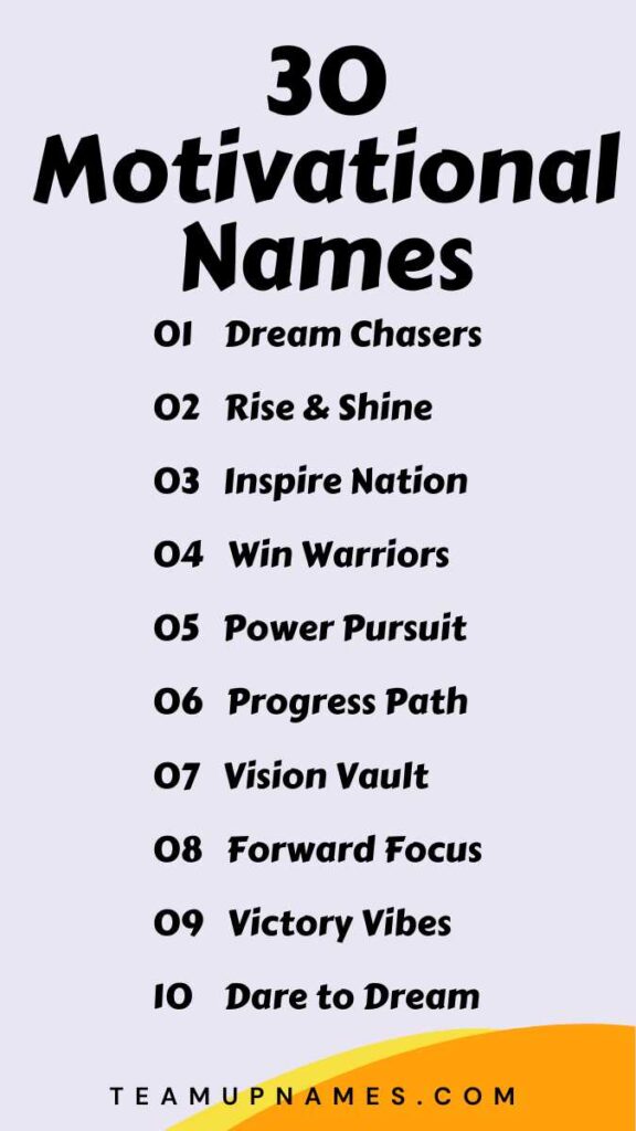 Motivational Names